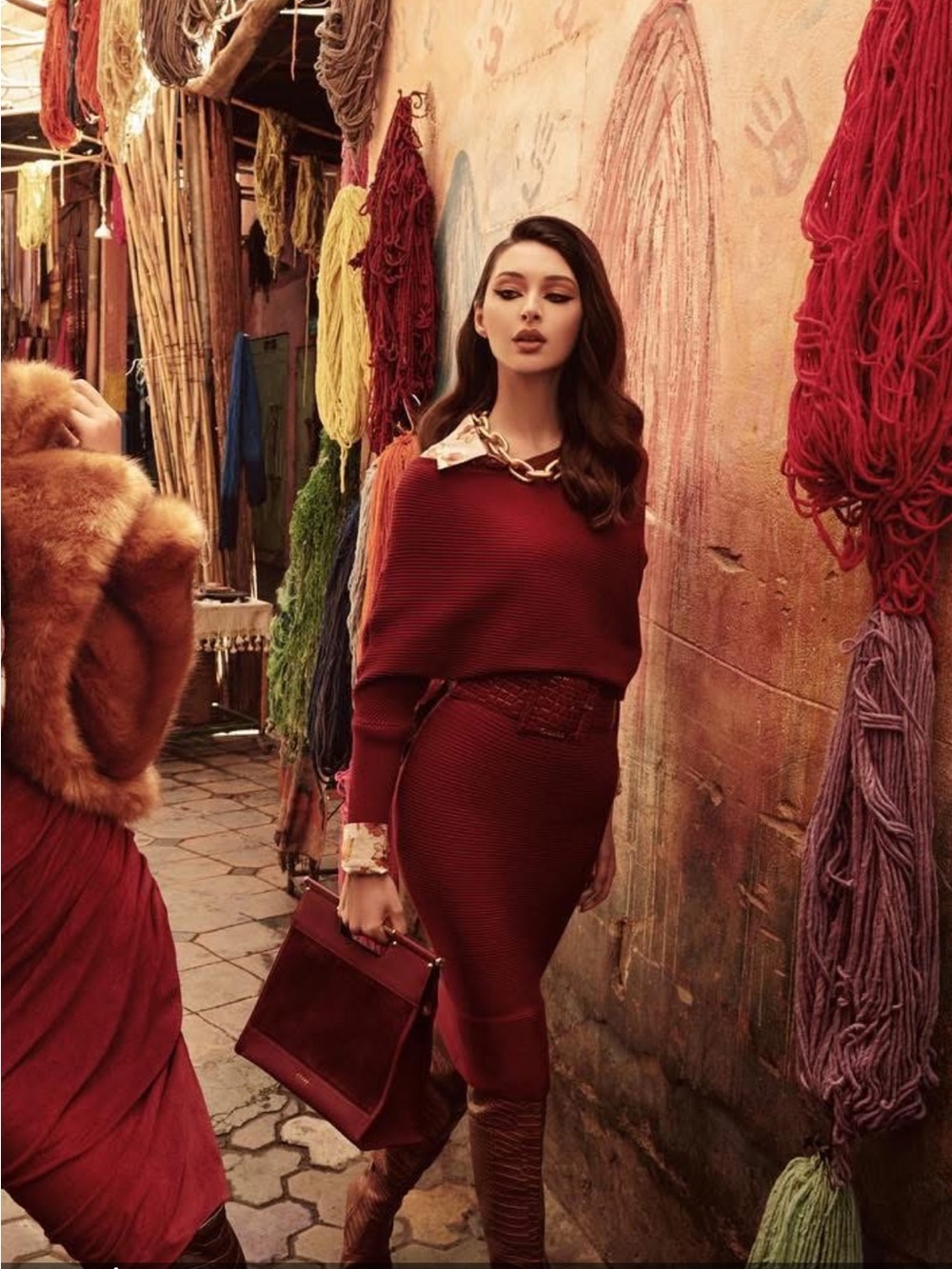Marciano Crimson Red Sweater Dress - Size XS